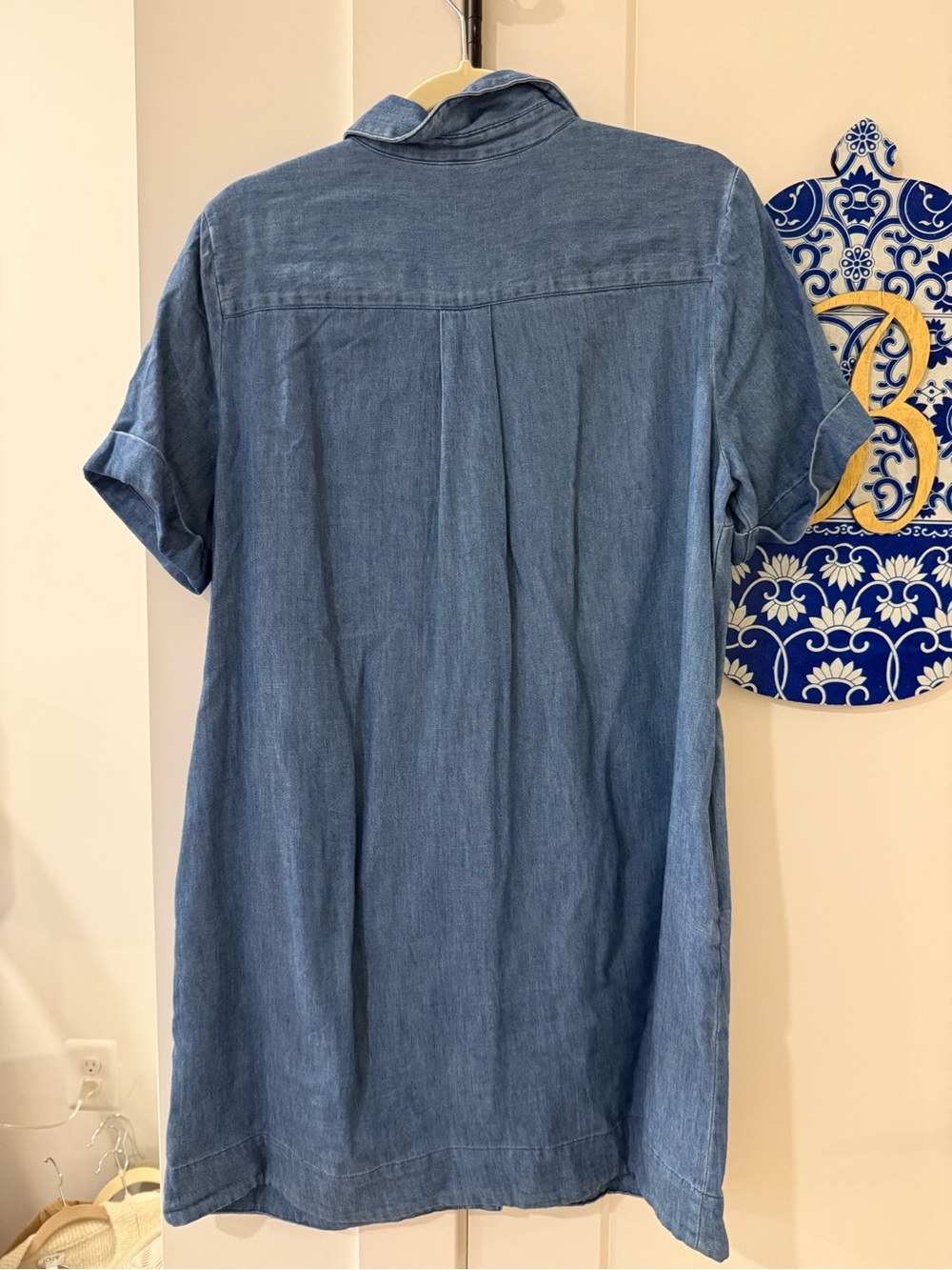 Old Navy Medium Blue Denim Button-Down Mini Dress - Picture 3 of 3